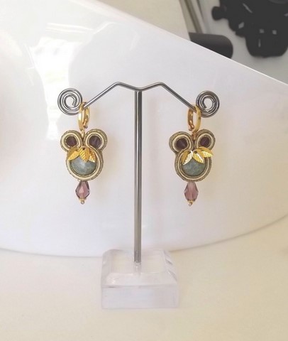 Bijou artisanal - Boucles petites feuilles