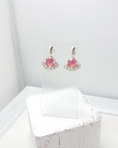 bijou artisanal - boucles Silky rose