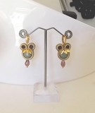 Bijou artisanal - Boucles petites feuilles