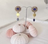 bijou artisanal - boucle clip LAPIS