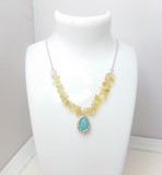 collier brodé à l'aiguille - collier El Mar Soleil