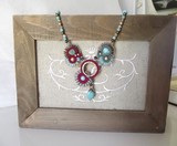 collier brodé à l'aiguille -collier Riviera